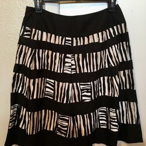 Talbots Pleated A-Line Printed Skirt